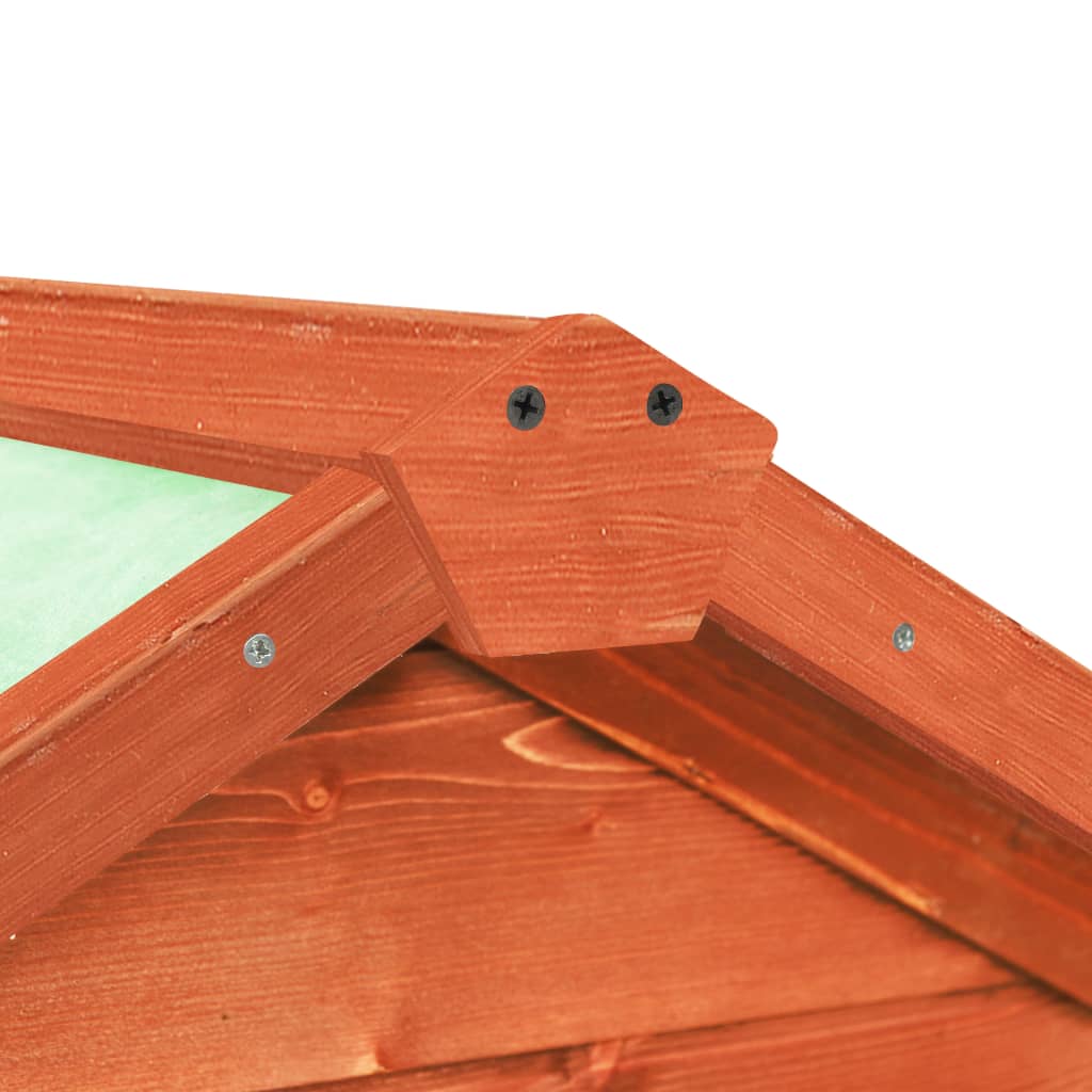 kaninbur 140x63x120 cm massivt fyrretræ