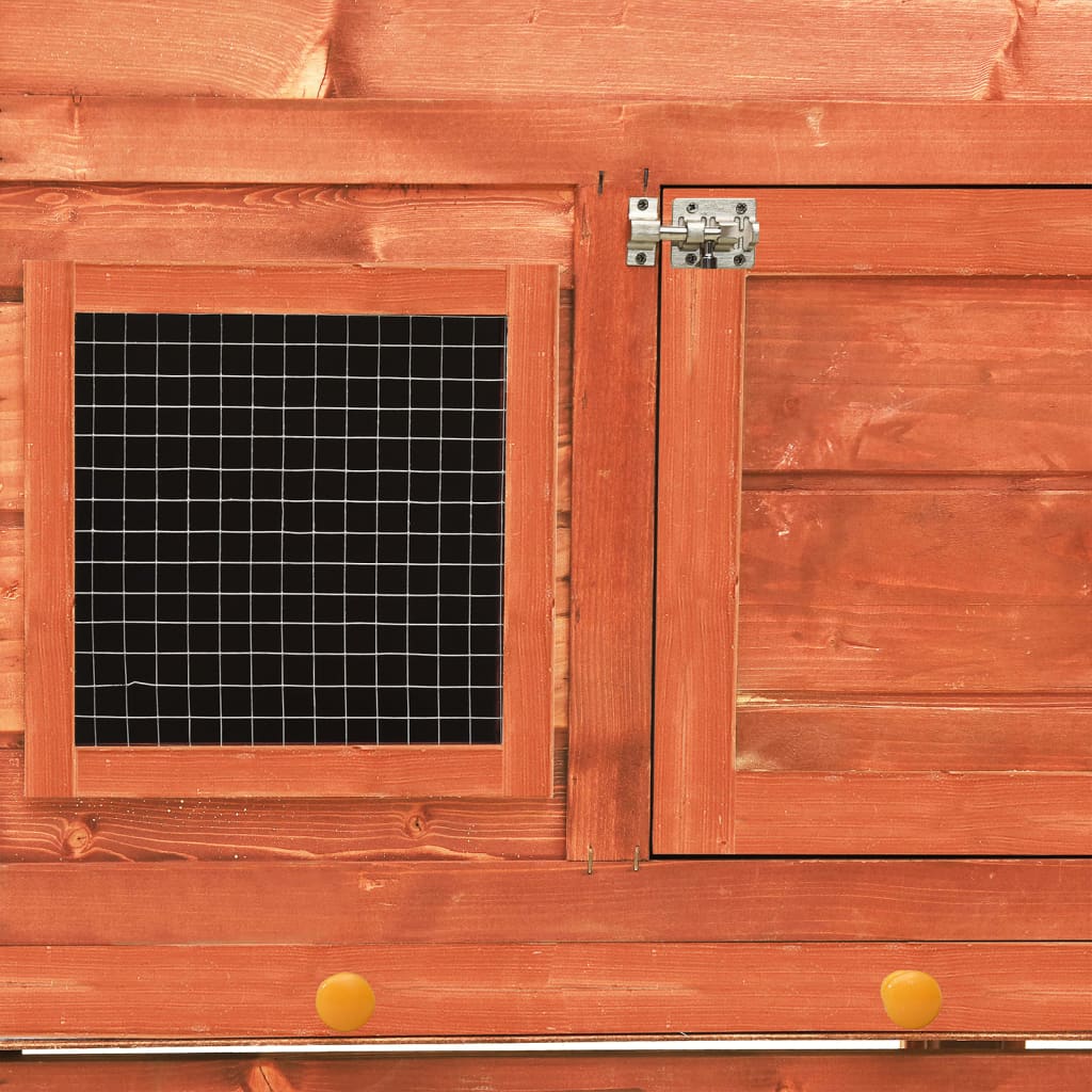 kaninbur 140x63x120 cm massivt fyrretræ