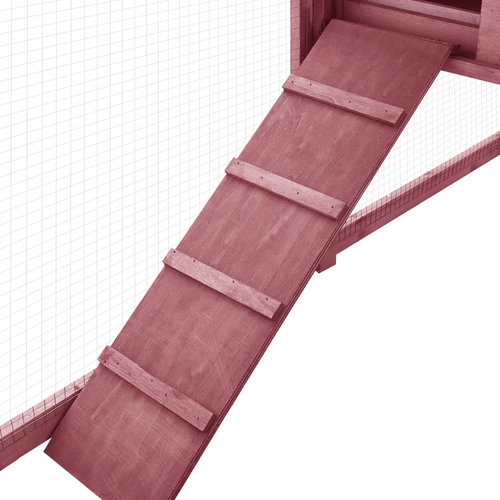 udendørs kaninbur med løbegård massivt fyrretræ mokka og hvid
