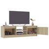 tv-skab 120x30x35,5 cm konstrueret træ sonoma-eg