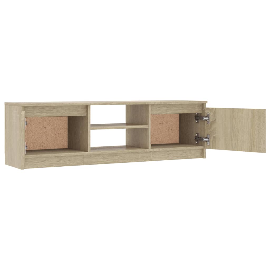 tv-skab 120x30x35,5 cm konstrueret træ sonoma-eg