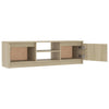tv-skab 120x30x35,5 cm konstrueret træ sonoma-eg