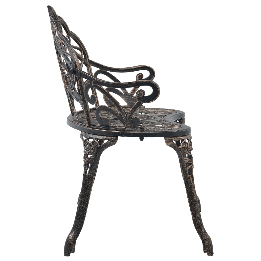 bistrobænk 100 cm bronzestøbt aluminium