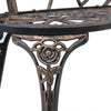 bistrobænk 100 cm bronzestøbt aluminium