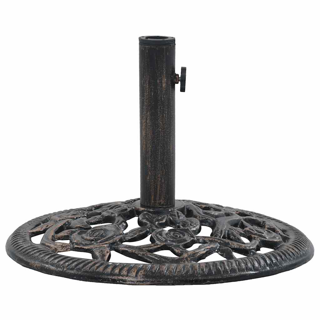 parasolfod 12 kg 48 cm støbejern bronzefarvet
