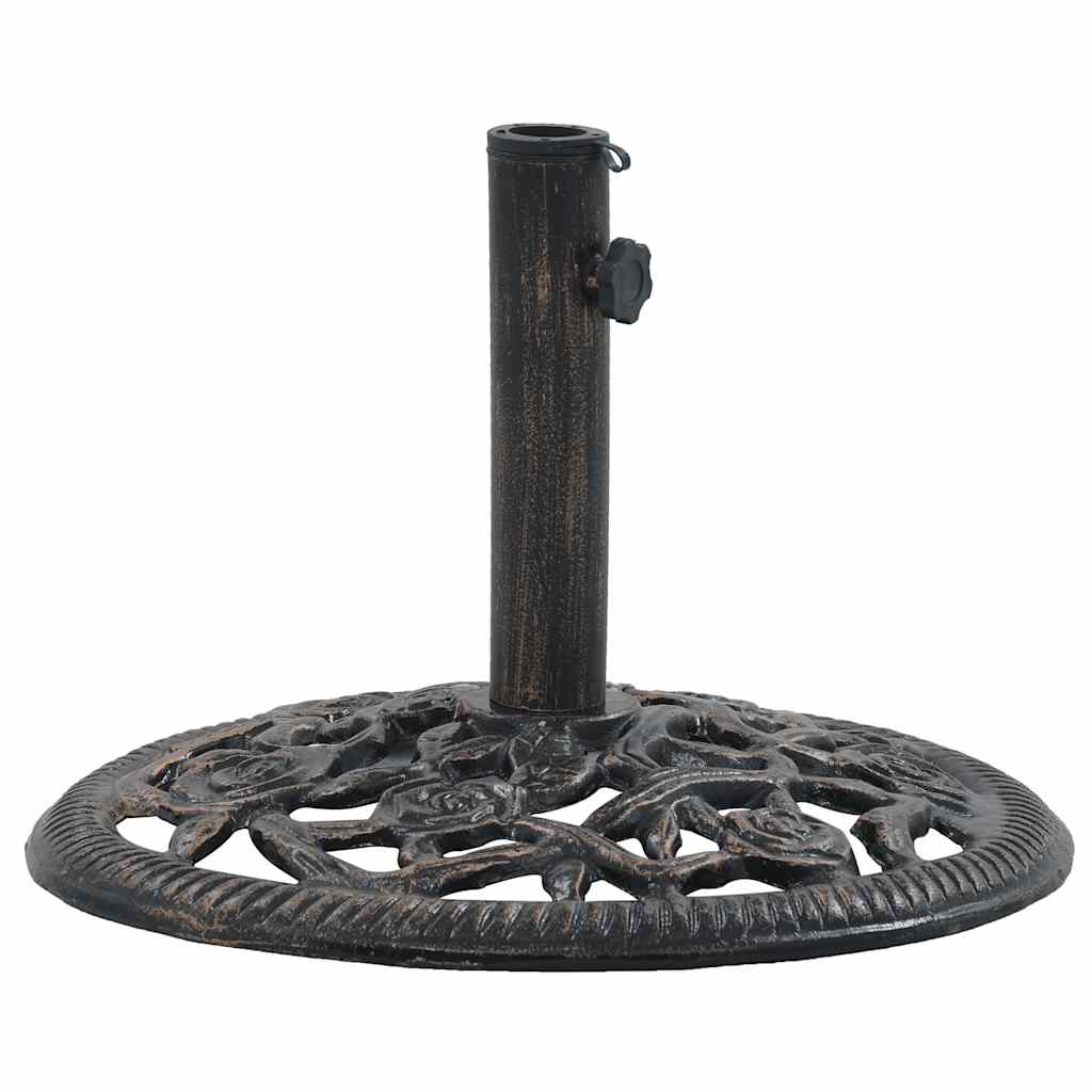 parasolfod 12 kg 48 cm støbejern bronzefarvet