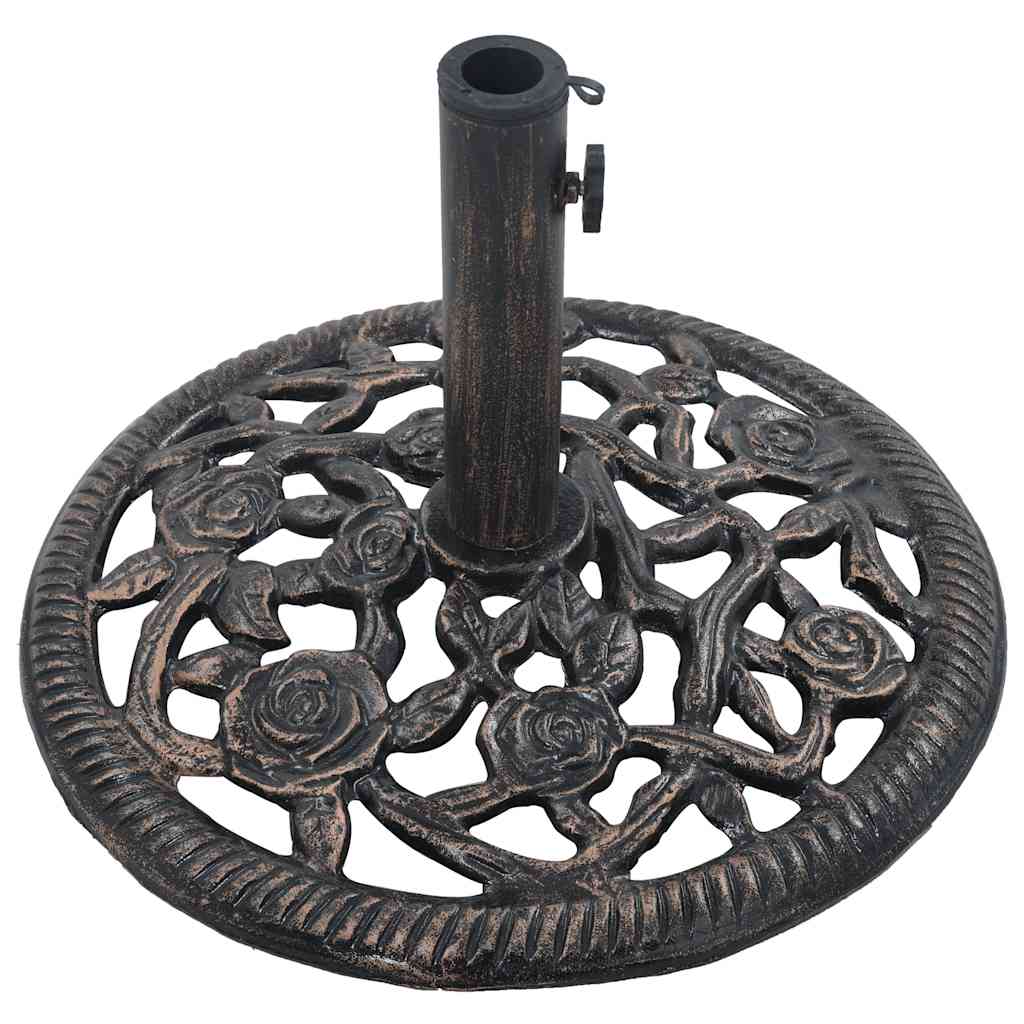 parasolfod 12 kg 48 cm støbejern bronzefarvet