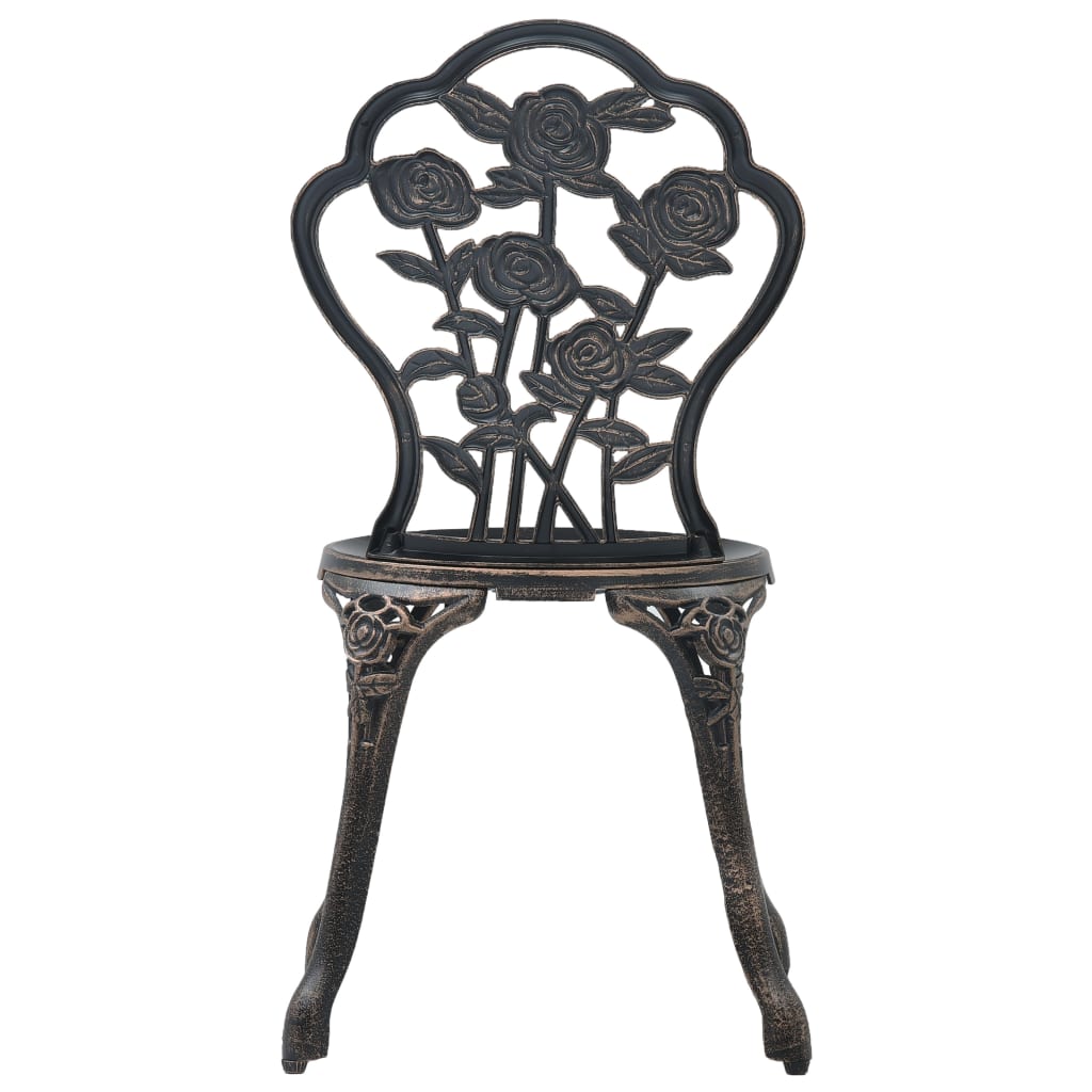 bistrostole 2 stk. støbt aluminium bronzefarvet