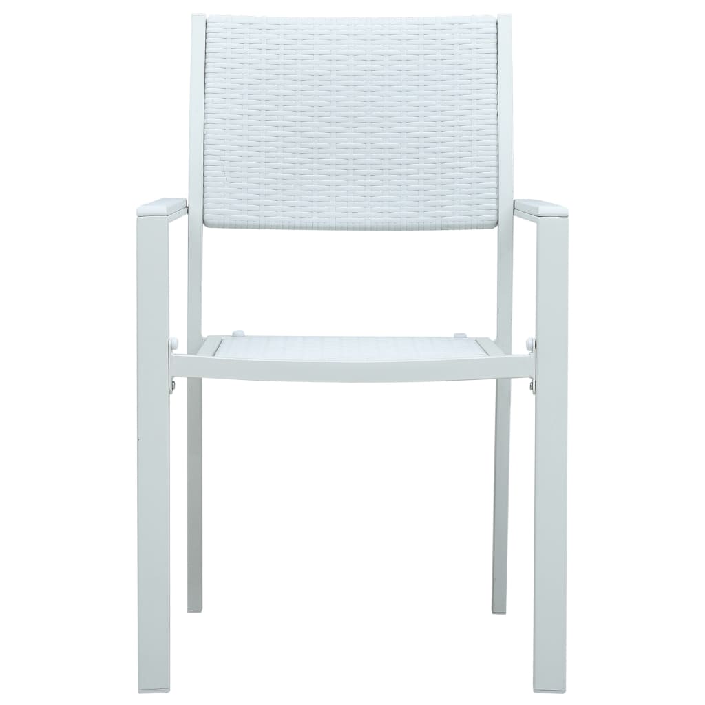 havestole 4 stk. plastik rattanlook hvid