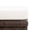 havetaburetter 2 stk. med hynder polyrattan brun
