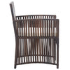 havestole med hynder 2 stk. polyrattan brun