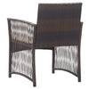 havestole med hynder 2 stk. polyrattan brun