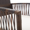 havestole med hynder 2 stk. polyrattan brun
