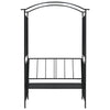 havebue med bænk 128x50x207 cm jern sort