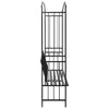 havebue med bænk 128x50x207 cm jern sort