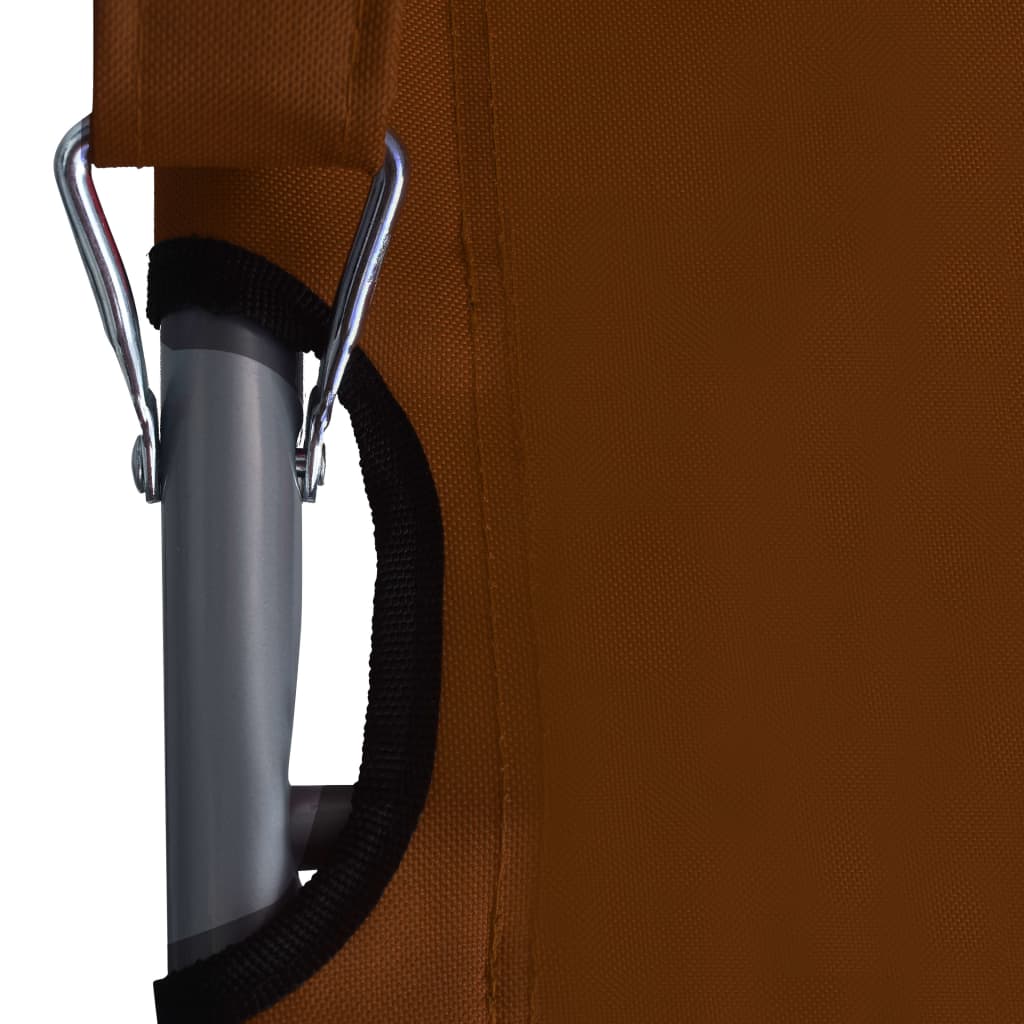 foldbare strandstole 2 stk. stof brun