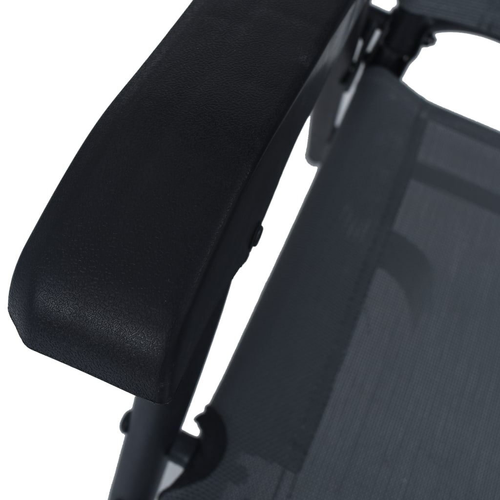 foldbare havestole 2 stk. textilene grå