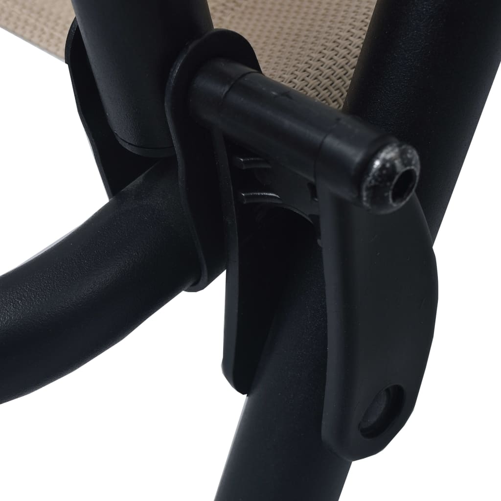 foldbare havestole 2 stk. textilene cremefarvet