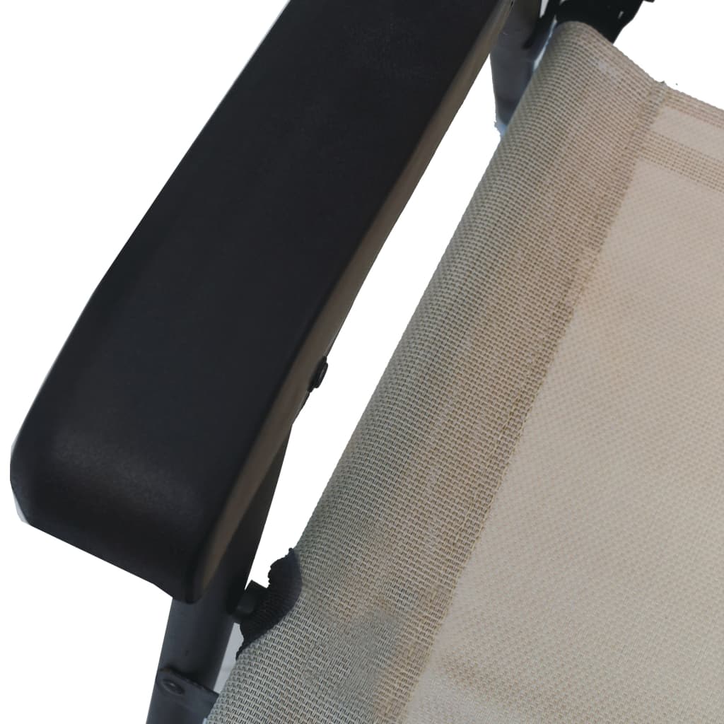 foldbare havestole 2 stk. textilene gråbrun