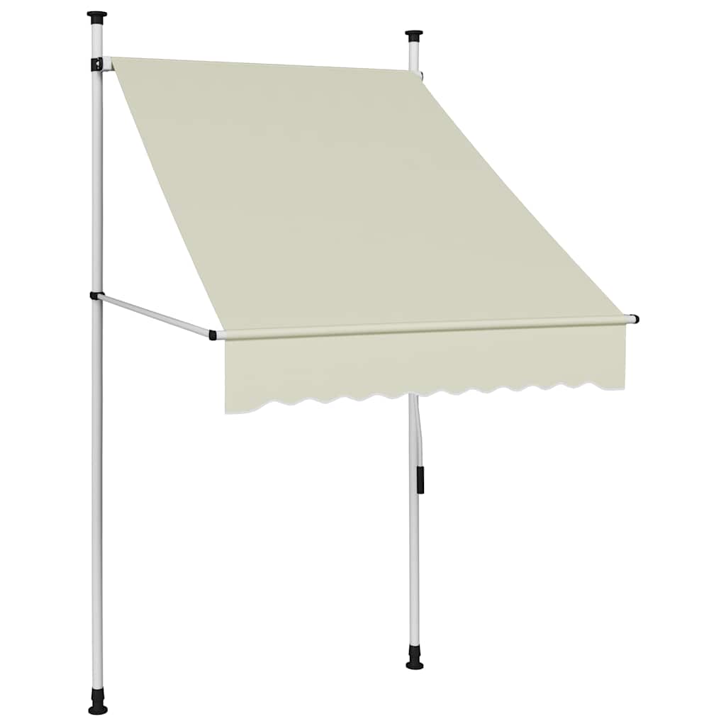 foldemarkise med manuel betjening 100 cm cremefarvet
