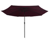 udendørs parasol med metalstang 390 cm bordeauxrød