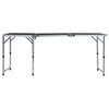 foldbart campingbord 180 x 60 cm aluminium grå