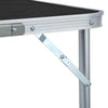 foldbart campingbord 180 x 60 cm aluminium grå
