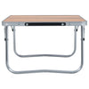 foldbart campingbord 60 x 40 cm aluminium brun