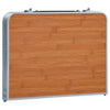 foldbart campingbord 60 x 40 cm aluminium brun