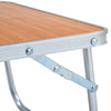 foldbart campingbord 60 x 40 cm aluminium brun