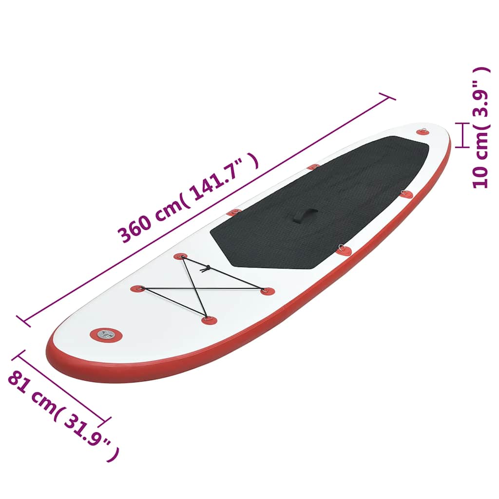 paddleboard oppusteligt rød og hvid