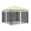 pavillon med myggenet 3x3x2,73 m 180 g/m² cremefarvet
