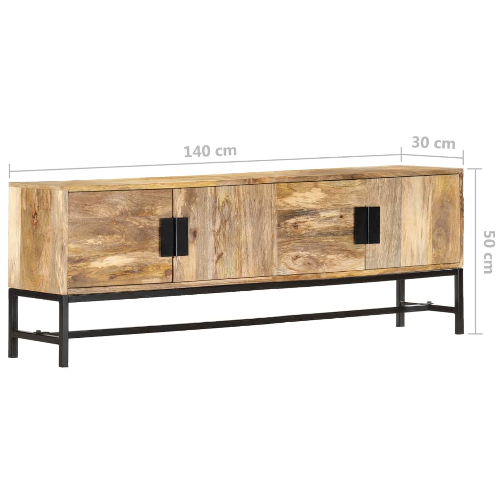 tv-skab 140x30x50 cm massivt mangotræ