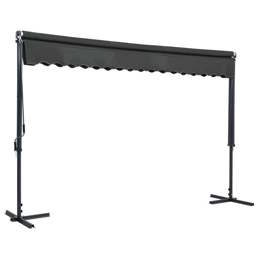 fritstående markise 400 x 300 cm antracitgrå
