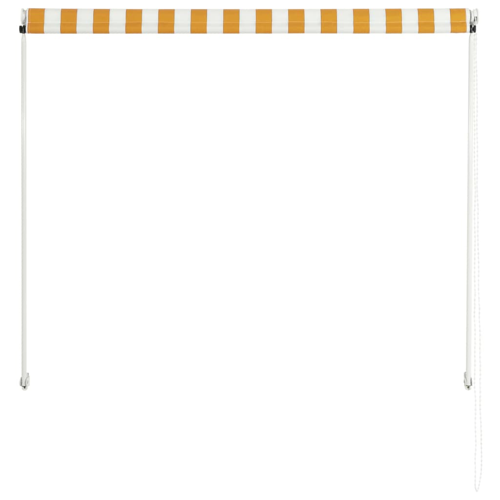foldemarkise 100x150 cm gul og hvid