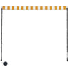 foldemarkise med LED 250x150 cm gul og hvid