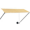 foldemarkise med LED 300x150 cm gul og hvid