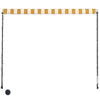 foldemarkise med LED 300x150 cm gul og hvid