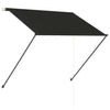 foldemarkise med LED 150x150 cm antracitgrå