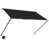 foldemarkise med LED 250x150 cm antracitgrå