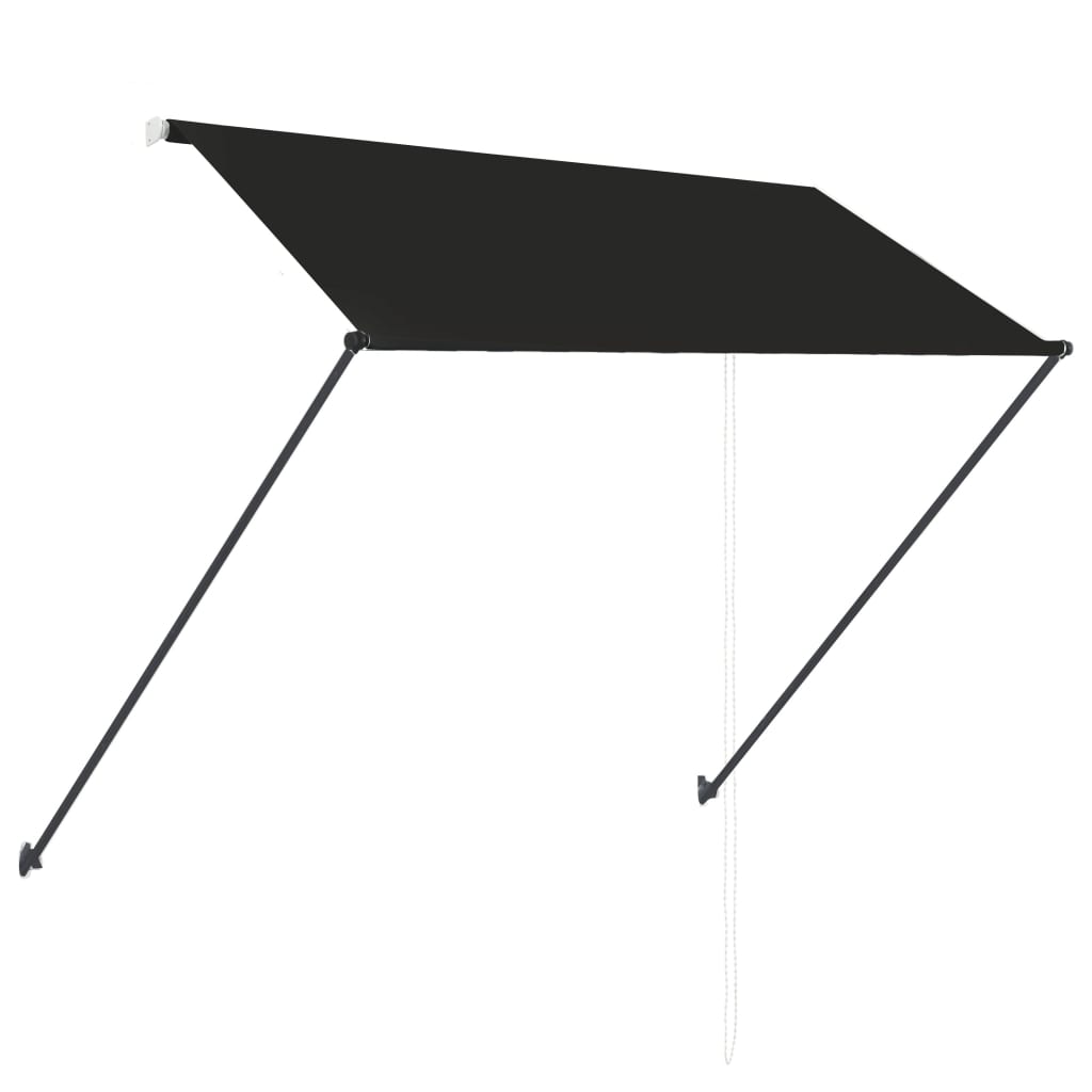 foldemarkise med LED 250x150 cm antracitgrå