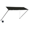 foldemarkise med LED 300x150 cm antracitgrå