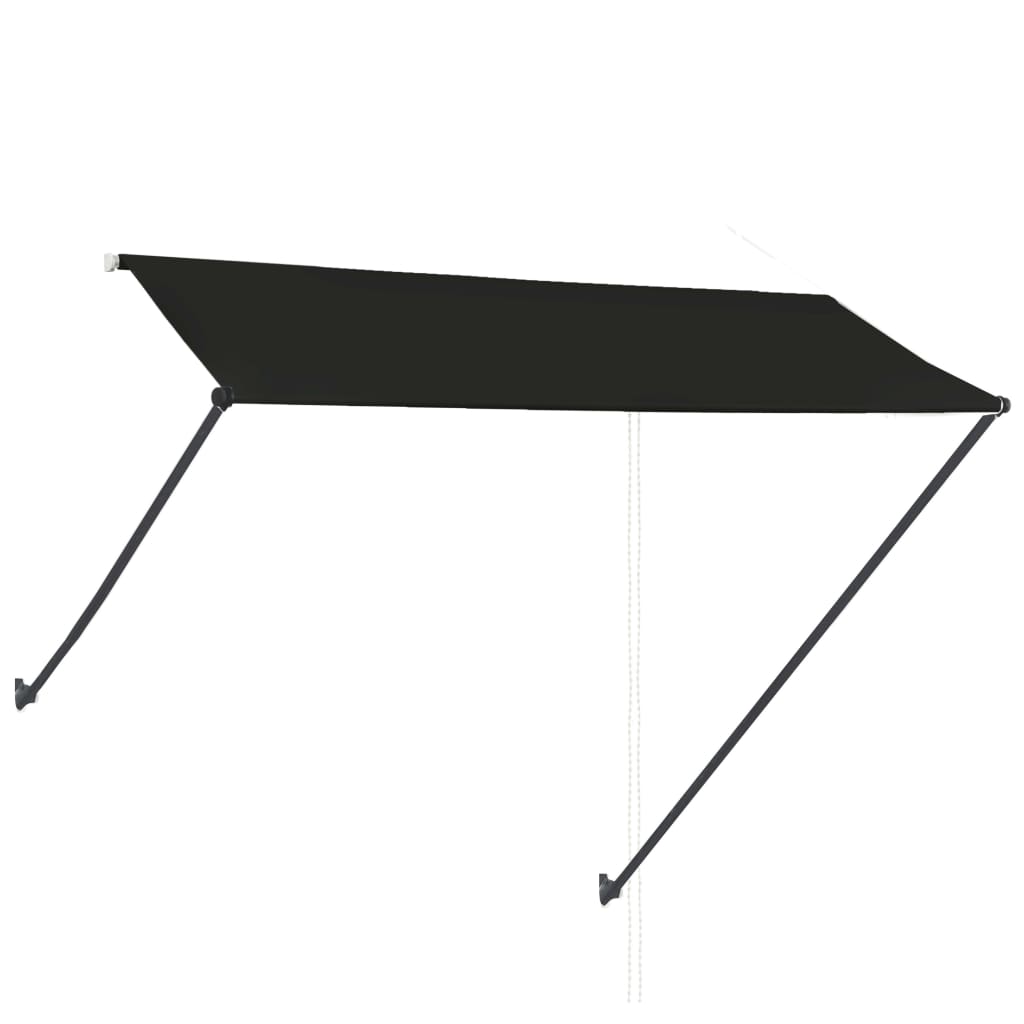 foldemarkise med LED 300x150 cm antracitgrå