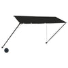 foldemarkise med LED 350x150 cm antracitgrå