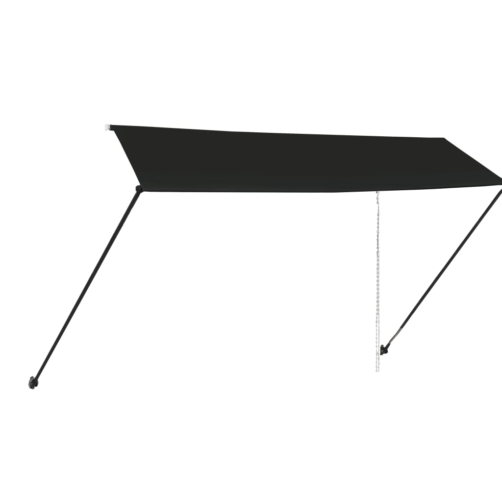 foldemarkise med LED 350x150 cm antracitgrå