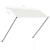 foldemarkise med LED 250x150 cm cremefarvet