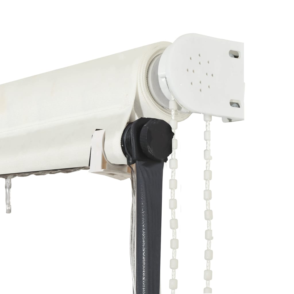 foldemarkise med LED 300x150 cm cremefarvet