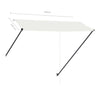foldemarkise med LED 300x150 cm cremefarvet