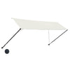 foldemarkise med LED 350x150 cm cremefarvet