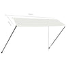 foldemarkise med LED 350x150 cm cremefarvet